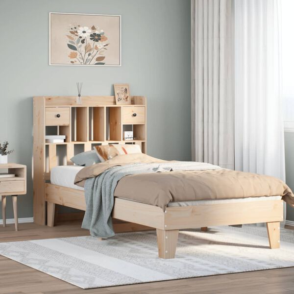 vidaXL Bed Frame without Mattress 100x200 cm Solid Wood Pine