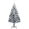 vidaXL Artificial Christmas Tree with 300 LEDs with Stand White 180 cm