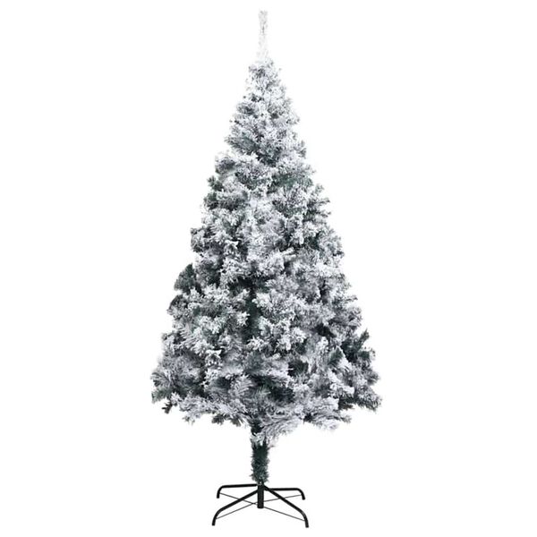 vidaXL Artificial Christmas Tree with 300 LEDs with Stand White 180 cm