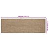 vidaXL Rug Natural and black 80 x 300 cm Jute