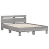 vidaXL Bed Frame with LED without Mattress Grey Sonoma 120x200 cm
