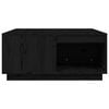 vidaXL Coffee Table Black 80x81x36.5 cm Solid Wood Pine