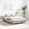 vidaXL Bed Frame No Mattress Grey Sonoma 140x190 cm Engineered Wood