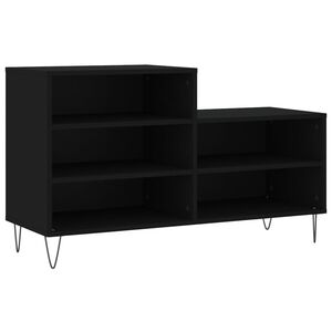 vidaXL Shoe Cabinet Black 102x36x60 cm Engineered Wood