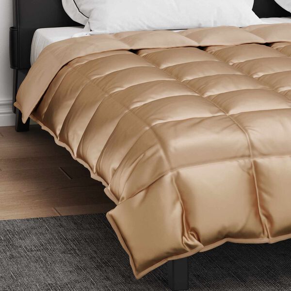 vidaXL Winter Duvet Gold 240 x 200 cm Satin and Microfiber
