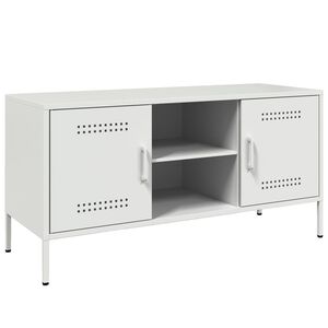vidaXL TV Cabinet White 100,5x39x50,5 cm Steel