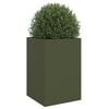 vidaXL Planter Olive Green 52x48x75 cm Steel