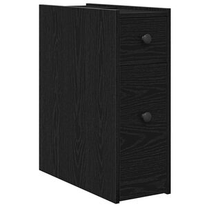 vidaXL Bathroom Furniture Set Wall-mounted Black Oak 80 x 18 x 60 cm