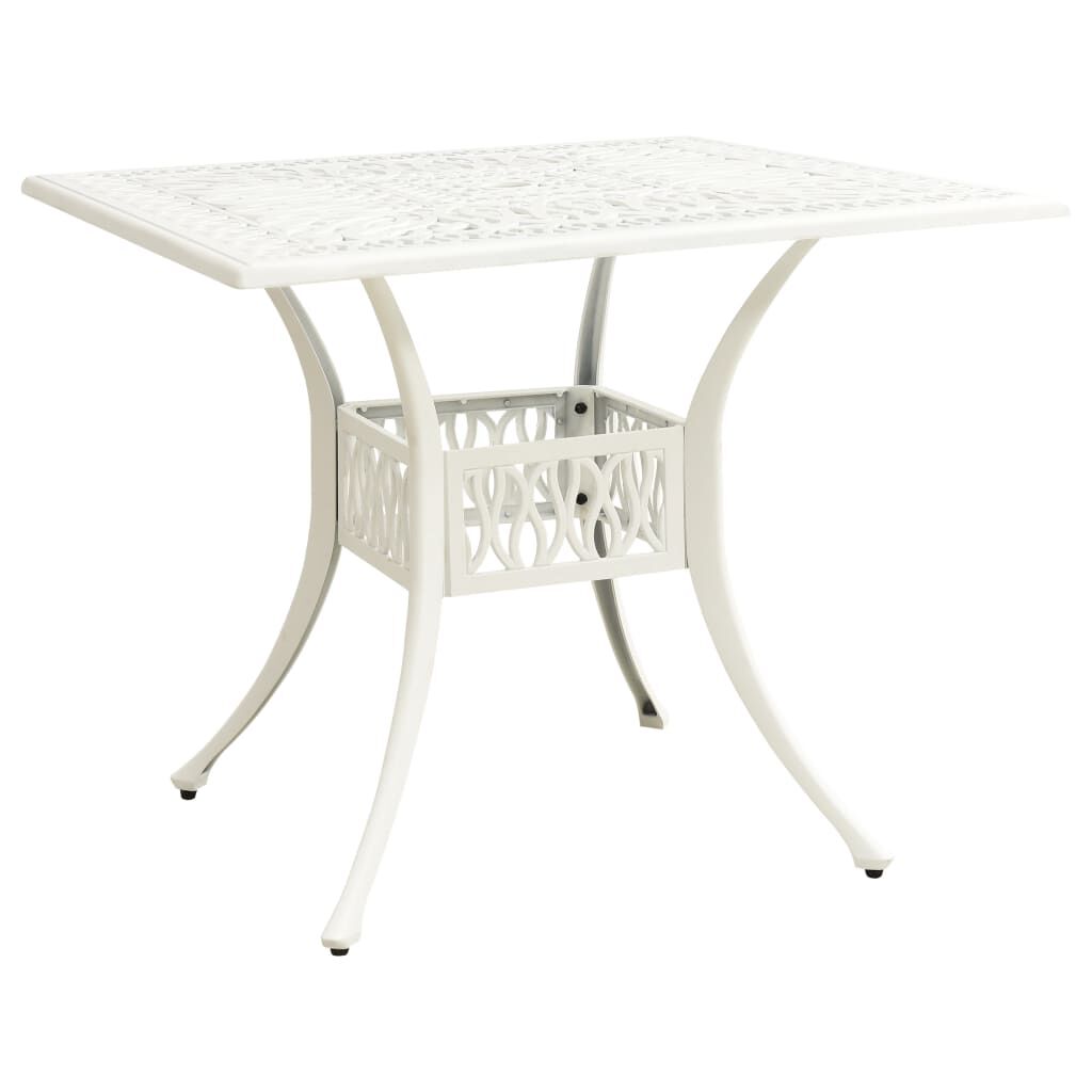 White cast aluminum 2025 bistro set