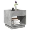 vidaXL Coffee Table with Infinity LED Concrete Grey 50x50x50 cm
