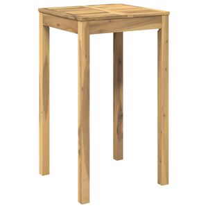 vidaXL Garden Bar Table Whitewash 60 x 60.5 x 105 cm Solid Acacia Wood