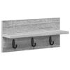 vidaXL Wall-Mounted Coat Rack Grey Sonoma 40 x 10.5 x 18 cm
