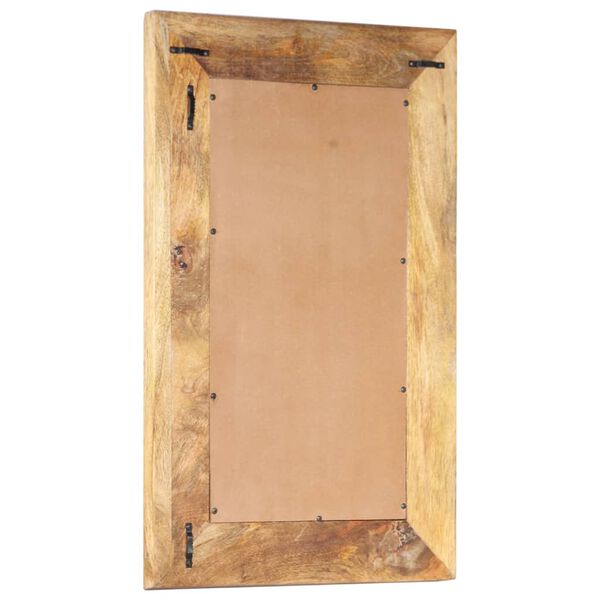 vidaXL Hand-Carved Mirror 80x50x2.6 cm Solid Mango Wood