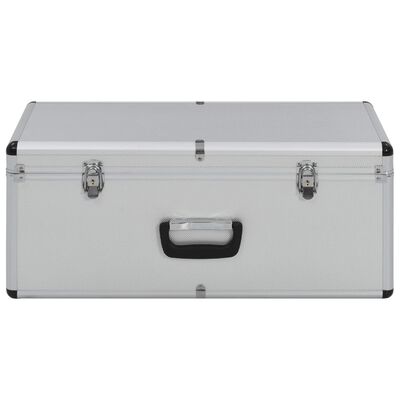 vidaXL Storage Cases 2 pcs Silver Aluminium