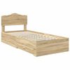 vidaXL Bed Frame with Headboard Sonoma Oak 90 x 200 cm Engineered Wood