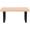 vidaXL Basin Shelf Wall Mounted Steel and Solid Wood Beech