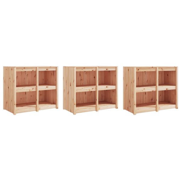 vidaXL Outdoor Kitchen Cabinets MEPPEL 3 pcs Solid Wood Pine