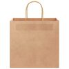 vidaXL Paper Bags 250 pcs with Handles Brown 26x17x25 cm