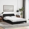 vidaXL Bed Frame "Dover" Black 135x190 cm Double Fabric