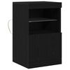 vidaXL LED Sideboard Black Oak 41 x 37 x 67 cm Engineered Wood