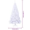 vidaXL Artificial Christmas Tree with Stand White 210 cm PVC and Steel