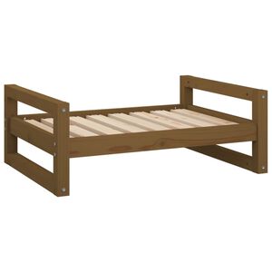 vidaXL Dog Bed Honey Brown 75.5x55.5x28 cm Solid Pine Wood