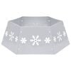 vidaXL Christmas Tree Skirt Silver and White &Oslash;68x25 cm