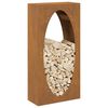 vidaXL Firewood Rack 50x23x100 cm Weathering Steel