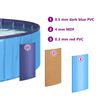vidaXL Foldable Dog Swimming Pool Folding Blue 80 x 80 x 20 cm PVC