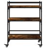 vidaXL Kitchen Trolley Smoked Oak 65x40x86.5 cm Engineered Wood