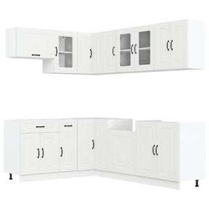vidaXL 11 Piece Kitchen Cabinet Set "Kalmar" White Engineered Wood