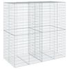 vidaXL Gabion Basket with Cover 200x100x200 cm Galvanised Iron