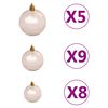 vidaXL Artificial Pre-lit Christmas Tree with Ball Set White 150 cm