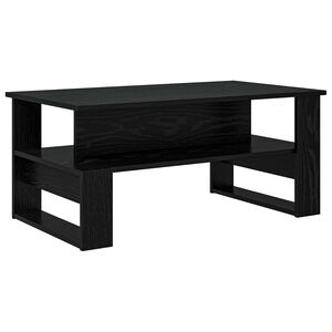 vidaXL Coffee Table Black Oak 90 x 50 x 40 cm Engineered Wood