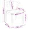 vidaXL Dining Chair 2 pcs Natural Solid Rubber Wood