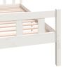 vidaXL Bed Frame without Mattress White Solid Wood King Size