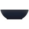 vidaXL Luxury Basin Oval-shaped Matt Dark Blue 40x33 cm Ceramic