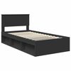vidaXL Bed Frame with Headboard Black 100 x 200 cm Solid Pine Wood