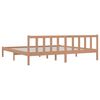 vidaXL Bed Frame without Mattress Honey Brown Solid Wood Super King Size