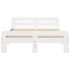 vidaXL Bed Frame without Mattress White 180x200 cm Super King Size Solid Wood Pine