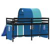 vidaXL Kids' Loft Bed with Tunnel without Mattress Blue 90x200 cm