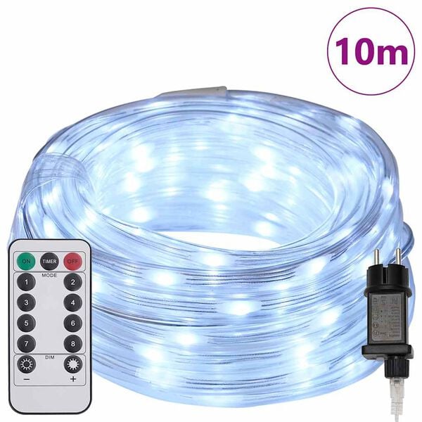 vidaXL Rope Light with 240 LEDs Cold White 10 m PVC