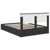 vidaXL Storage Bed with Headboard Black 140 x 190 cm Engineered Wood