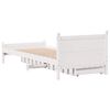 vidaXL Bed Frame without Mattress White 75x190 cm Small Single Solid Wood Pine
