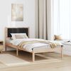 vidaXL Bed Frame with Upholstered Headboard Black 90 x 200 cm