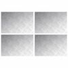 vidaXL Stair Tread Rectangular 4 pcs Silver 60 x 40 cm Aluminium