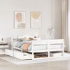 vidaXL Bed Frame without Mattress White 120x190 cm Small Double Solid Wood Pine