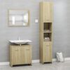 vidaXL 3 Piece Bathroom Furniture Set Sonoma Oak Engineered Wood