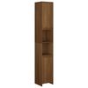 vidaXL Bathroom Cabinet Brown Oak 30x30x183.5 cm Engineered Wood