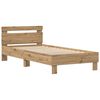vidaXL Bed Frame Artisan oak 100 x 200 cm Engineered wood